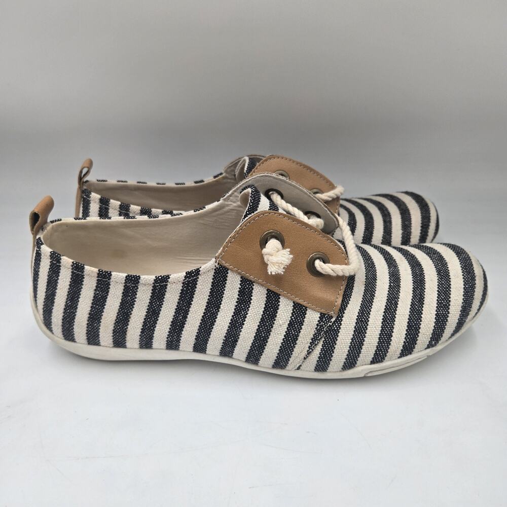 Ros Hommerson Calypso 62047 Women's Casual Shoe 12 M Nautical Beach Blue Striped